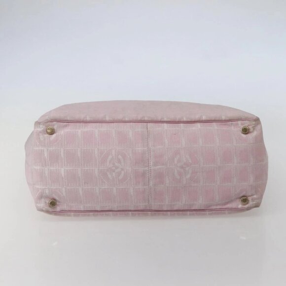 CHANEL New Travel Line Tote Bag Nylon Pink Gold CC Auth BA5975 - Picture 5 of 15